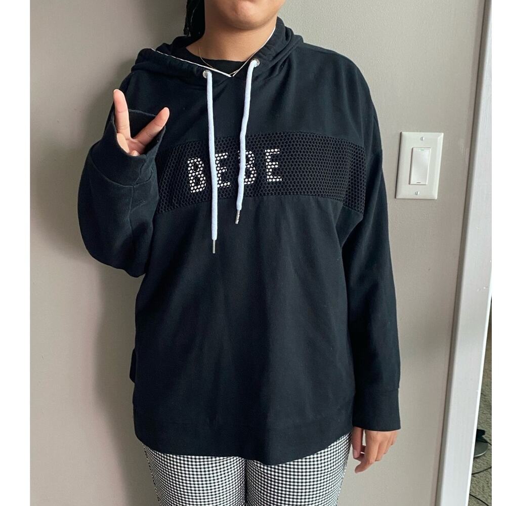 Womens lightweight Bebe Black and White Hoodie
